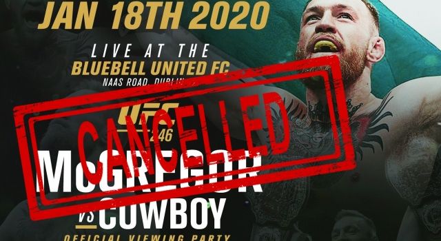 UFC 246 viewing party cancelled