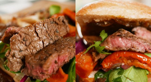 This homemade steak sandwich is the lunch of champions