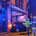 A building was damaged after a collision on George’s Street last night