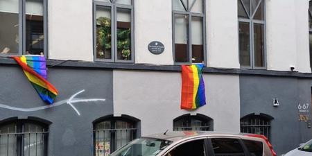 Dublin office replaces vile graffiti, aimed at neighbours Pantibar, with Pride flags