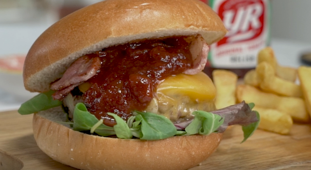 This Bacon and Cheese Burger will be the show stopper at your next BBQ