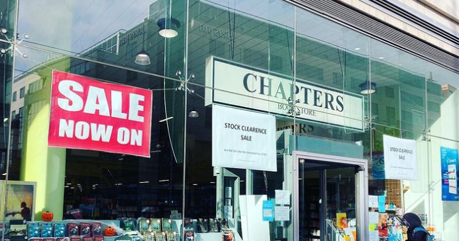 chapters closing business sale