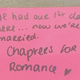 This post-it note left at Chapters Bookstore will get you all in your feels