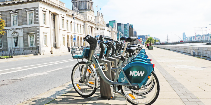 dublinbikes parked up on rack