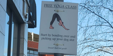 New tongue-in-cheek Dublin 1 guerrilla marketing campaign offering ‘free yoga’