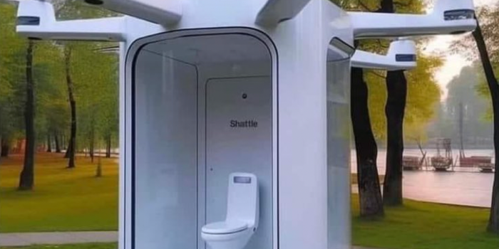 mobile drone toilet