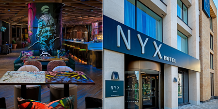 WIN dinner and drinks for four friends at NYX Hotel Dublin
